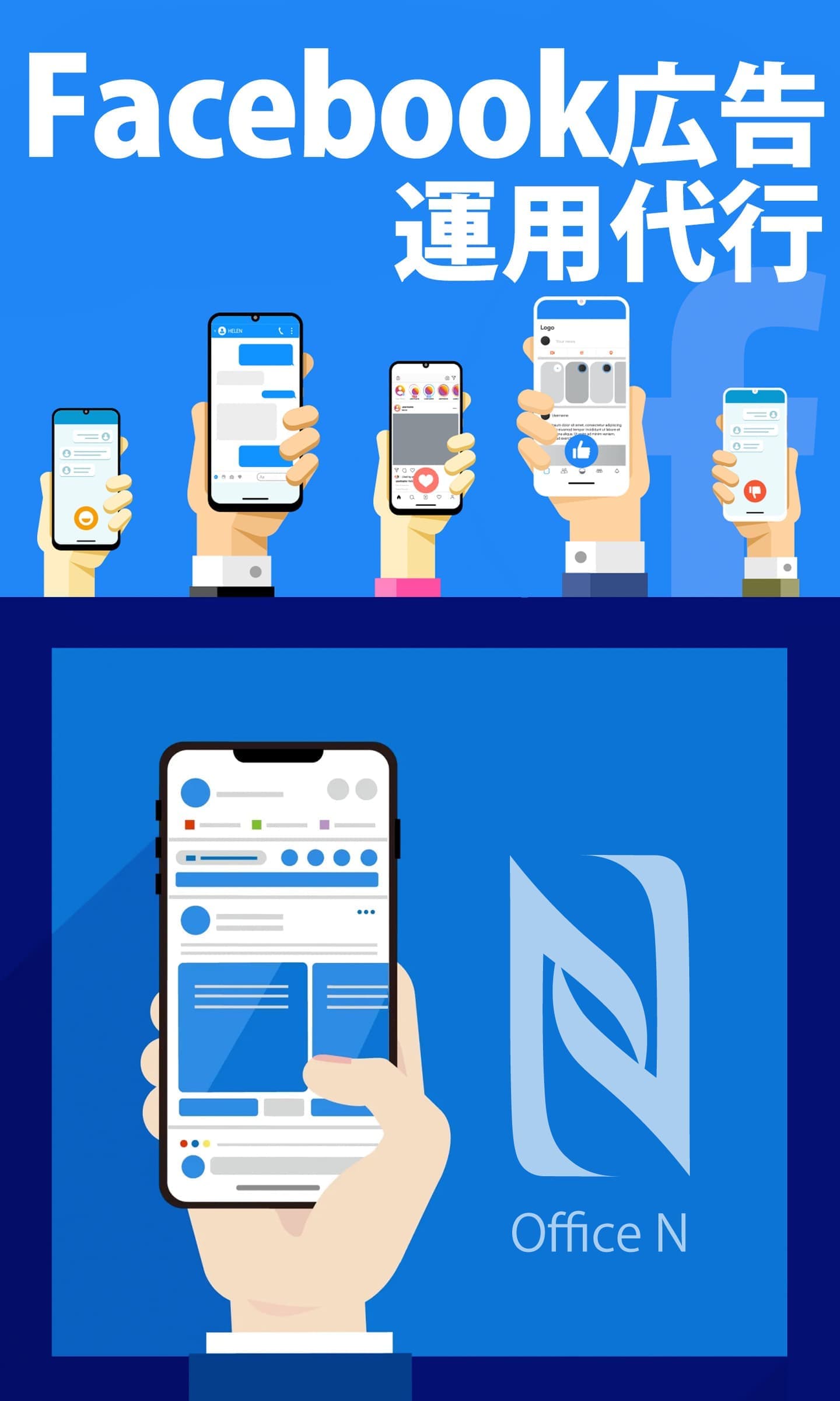 Facebook広告運用代行サービス|オフィスエヌのWebマーケティング|SNS広告